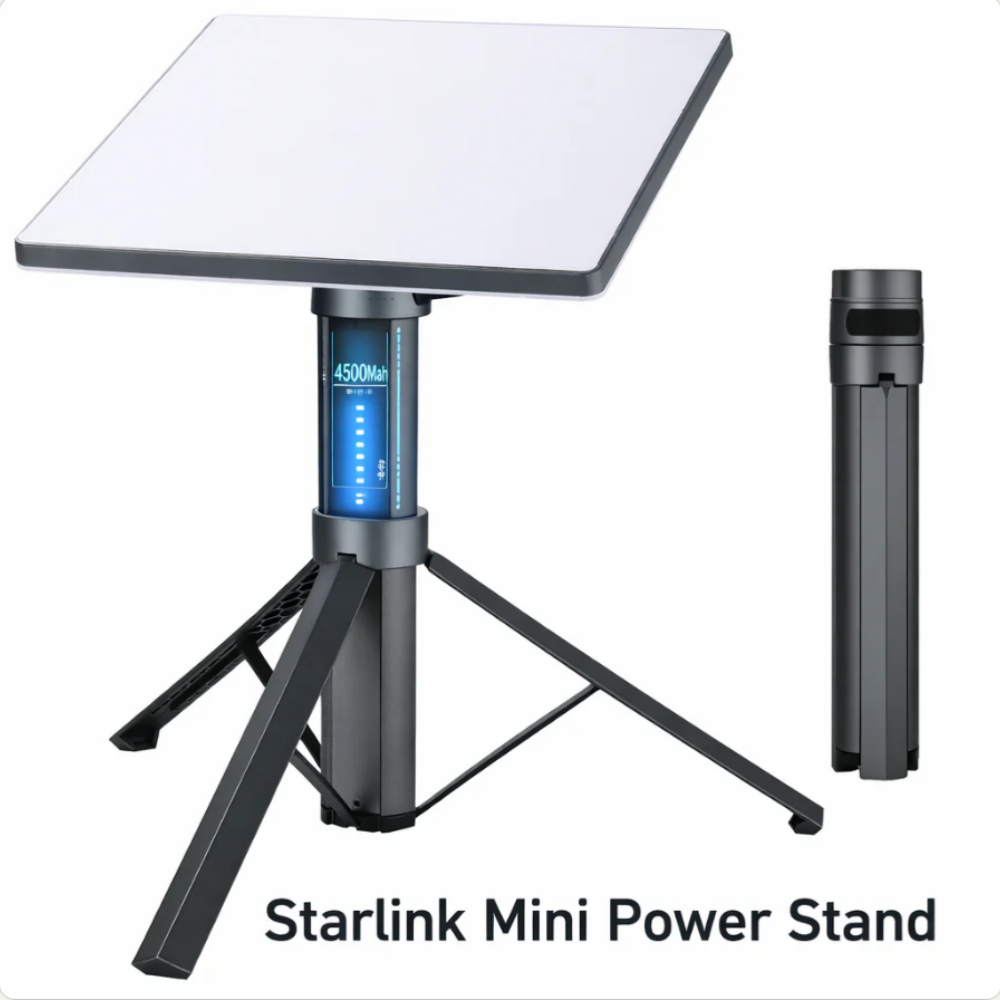 All-in-One Starlink Mini Power Bank Stand: 45,000mAh for 8-Hour Outdoor Power - Camping & Off-Grid Ready