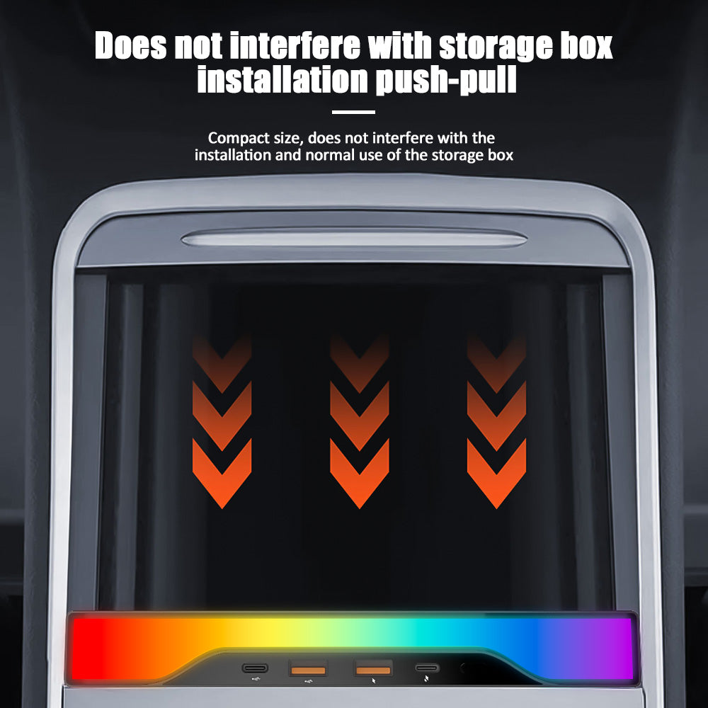 Voice-Controlled Ambient Light Charging Extension – Fits Tesla Model 3/Y