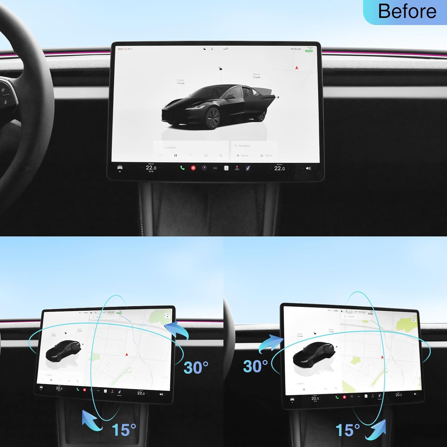 Tesla Model 3 / Y Rotating Screen Mount