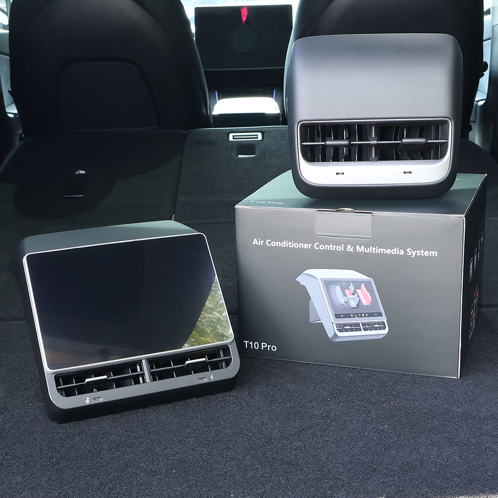 Yuebbn 9-inch Tesla Rear Screen (Compatible with Model 3 Y 2018-2024) Product Display and Packaging Showcase