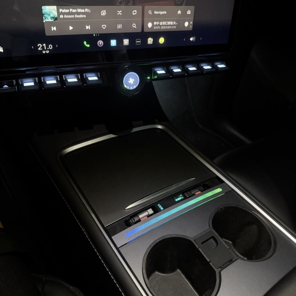 120W Voice-Controlled Ambient Light Charging Extension – Fits Tesla Model 3/Y
