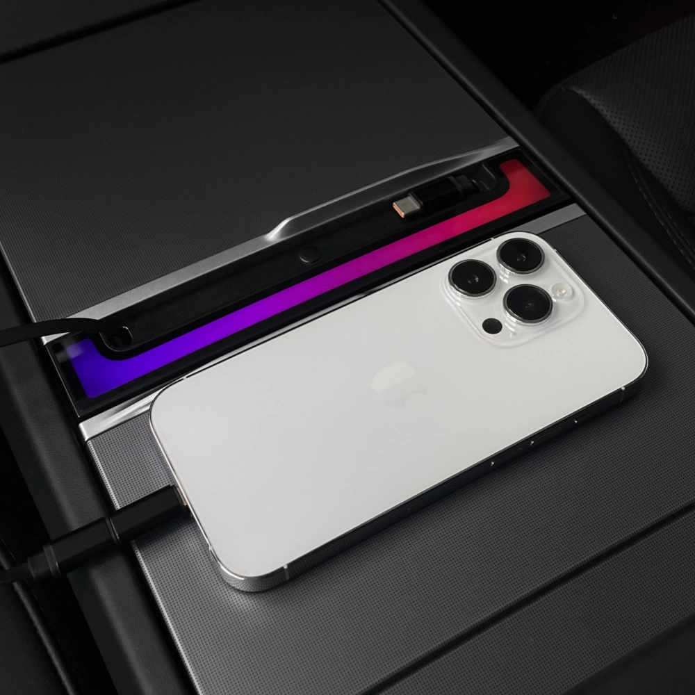 120W Voice-Controlled Ambient Light Charging Extension Compatible with Model Y Juniper & Model 3 Highland