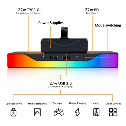 Tesla Voice-activated streaming ambient light charging extension port.