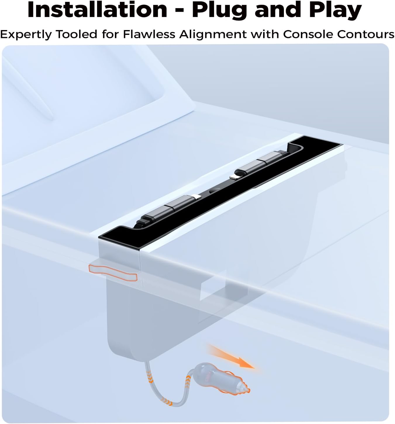 120W Voice-Controlled Ambient Light Charging Extension Compatible with Model Y Juniper & Model 3 Highland
