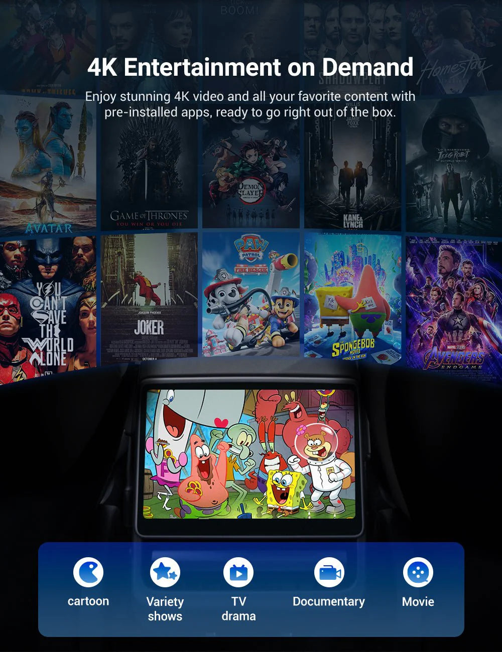 Yuebbn 2025 Model 3/Y Rear Screen – Identical OEM, Fits 2018-2024 model 3/Y